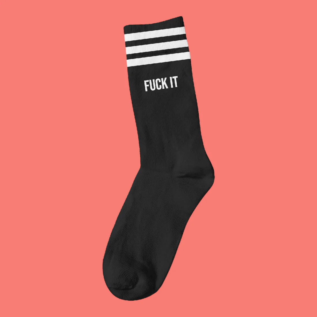 FUCK IT WHITE - BLACK SOCKS