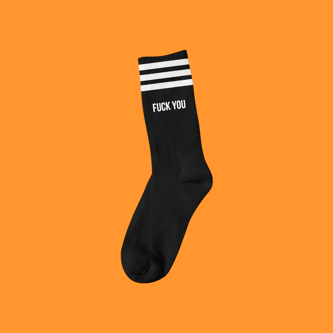 FUCK YOU WHITE - BLACK SOCKS