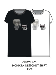 LAGERFELD-T-SHIRT - IKONIK RHINESTONE