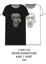 LAGERFELD-T-SHIRT - IKONIK RHINESTONE KARL