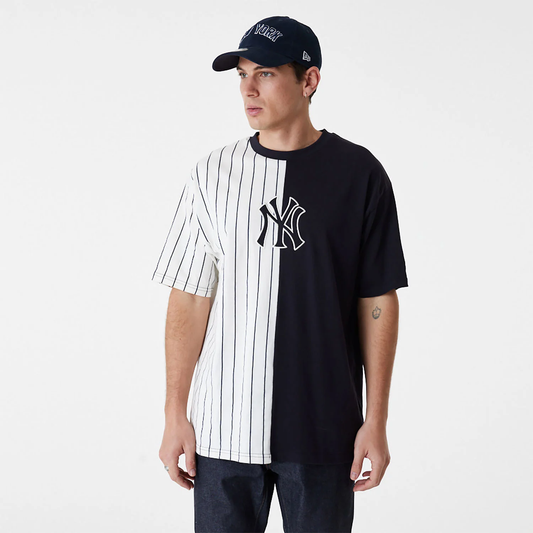 NEW ERA Vêtements-T-SHIRT - MLB HALF STRIPED OS TEE