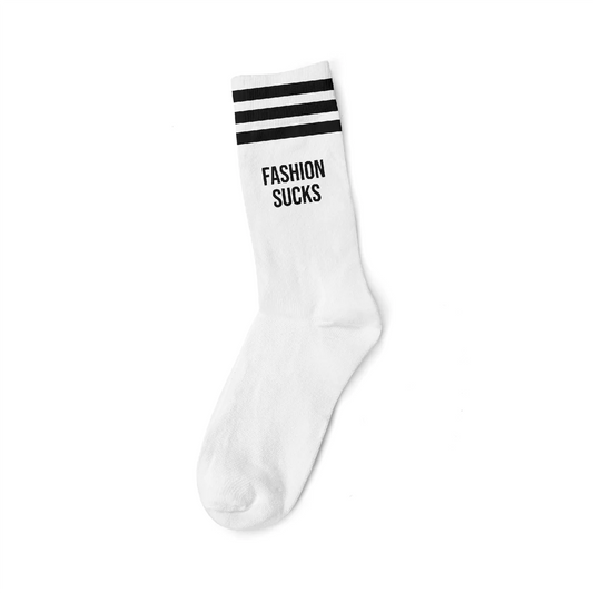 FASHION SUCKS BLACK - WHITE SOCKS