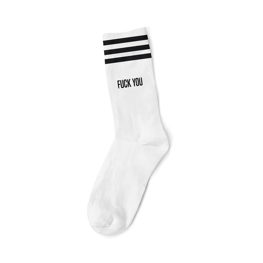 FUCK YOU BLACK - WHITE SOCKS