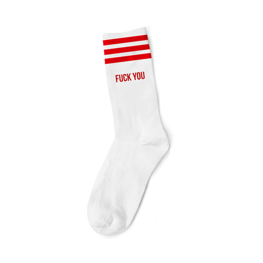 FUCK YOU RED - WHITE SOCKS